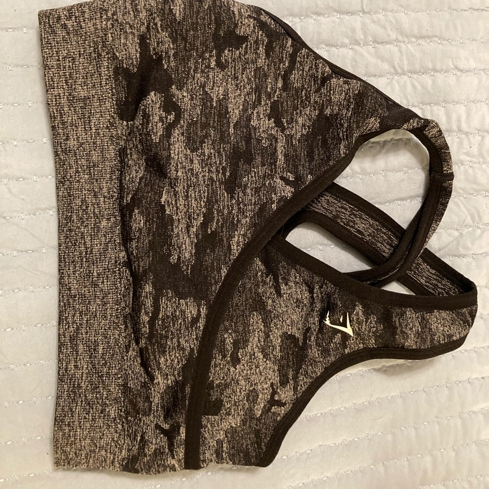 Gymshark black camo sports bra